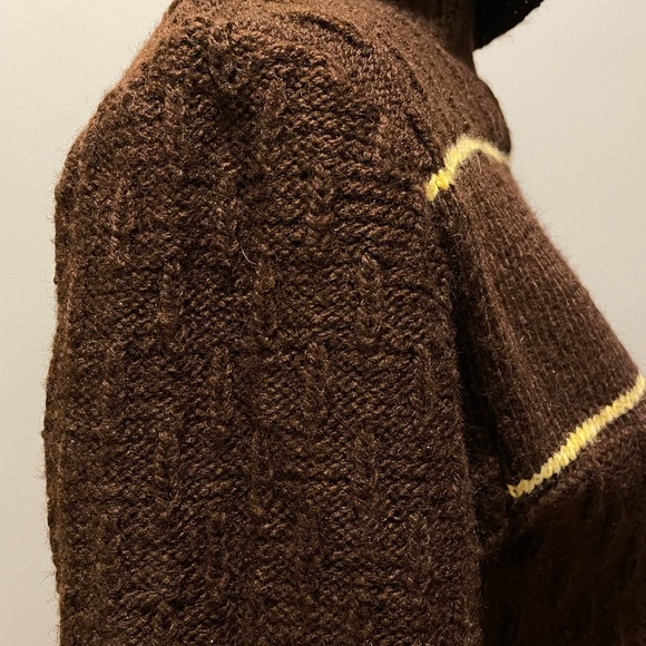 Hand Crafted Wool High Neck Fitted Sweater - M - Picture 11 of 15